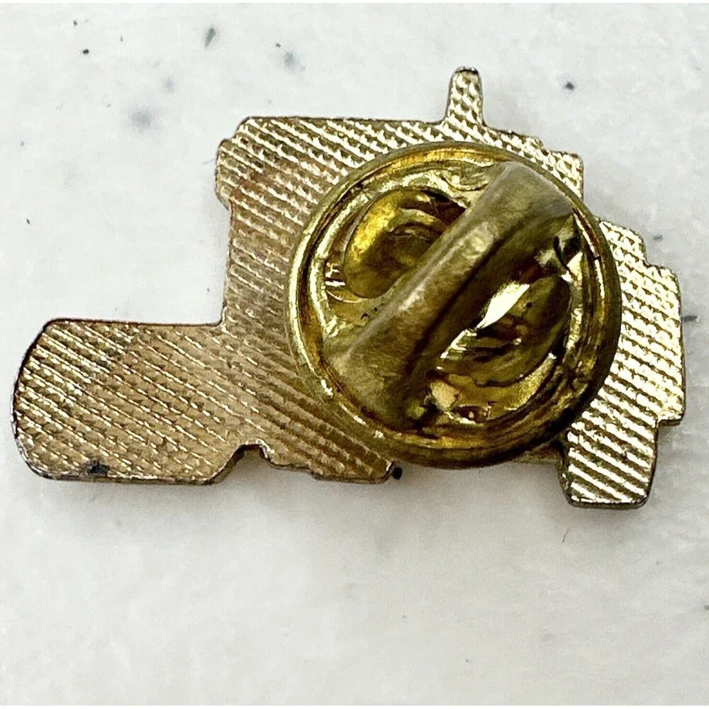 Semi trucker hat pin, jacket pin, lapel pin, lit pin, backpack pin 80's mechanic